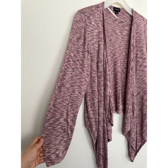 Torrid Women's Space-Dye Cardigan Drape Front Sweater Waterfall Beige Pink Sz 2X - Picture 4 of 7